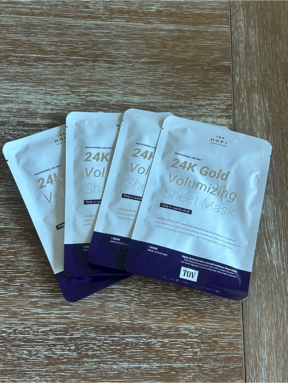 4 HOP  +House PLLA 24K Gold Volumizing Sheet Masks- Professional Grade!